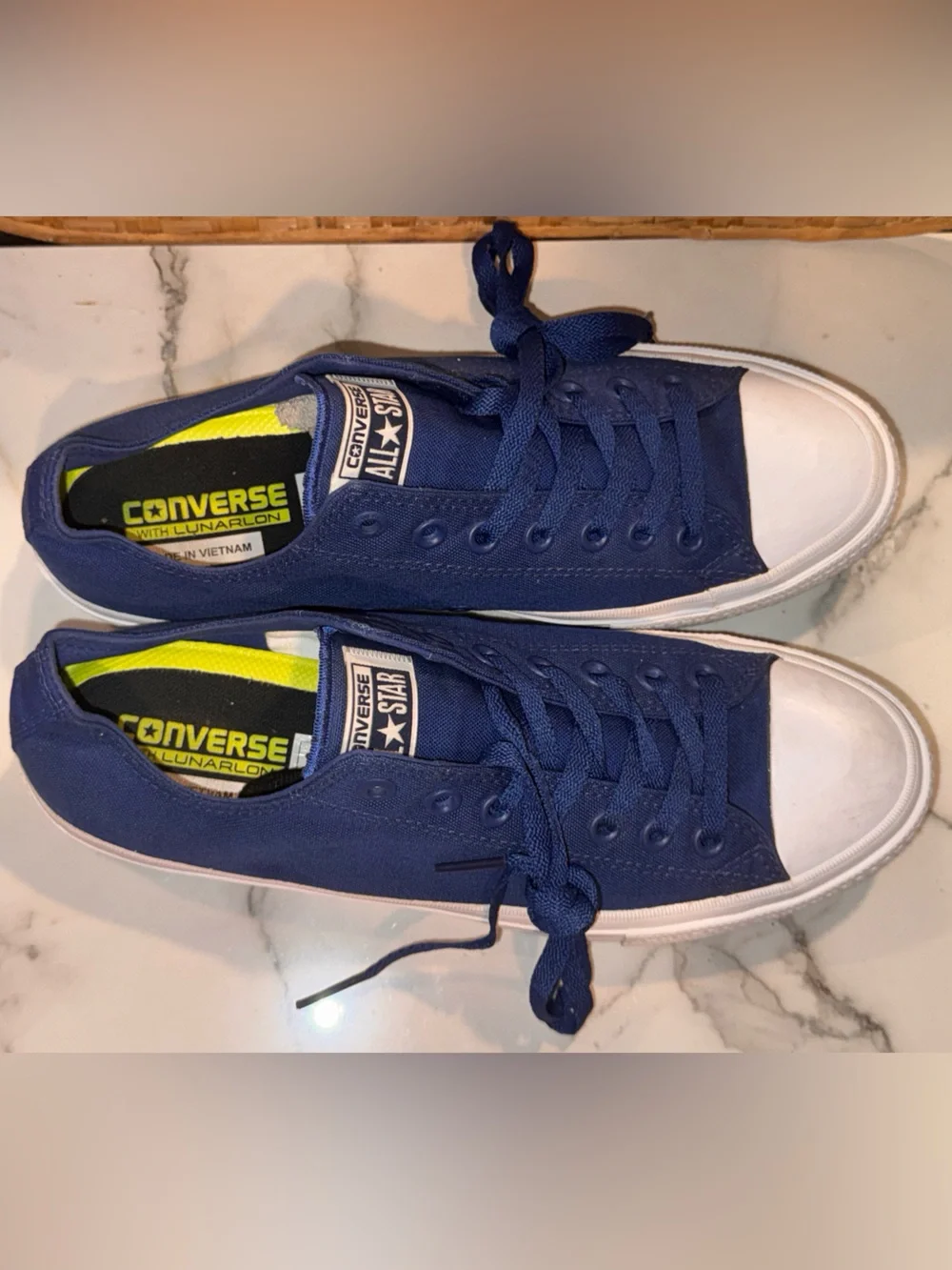 Converse Chuck Taylor 2 Ox Sodalite Blue Nike Lunarlon Low Top Sneakers Size 9.5 - Picture 3 of 8